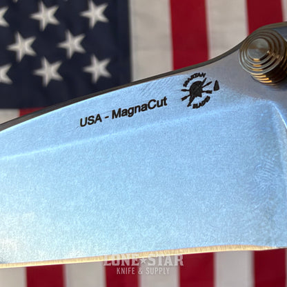 Spartan Blades Harsey Folder SHF - Stonewash Titanium, Bronze Hardware, MagnaCut - Made in USA (SF5SWBZ)