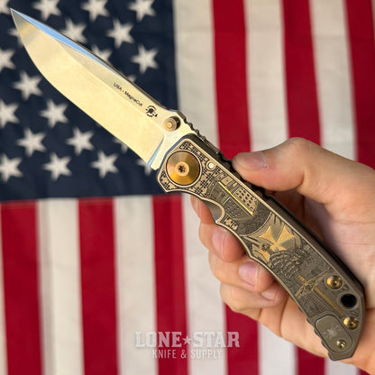 Spartan Blades Harsey Folder SHF - Templar Edition, Stonewash Titanium, MagnaCut - Made in USA (SF5TEMPSW)