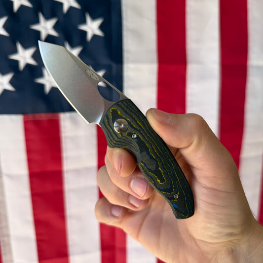 TRM NERD LL Folding Knife, 2.2” MagnaCut Blade, Bolts 3D Camo Carbon, Made in USA