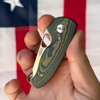 TRM NERD LL Folding Knife, 2.2” MagnaCut Blade, Bolts 3D Camo Carbon, Made in USA