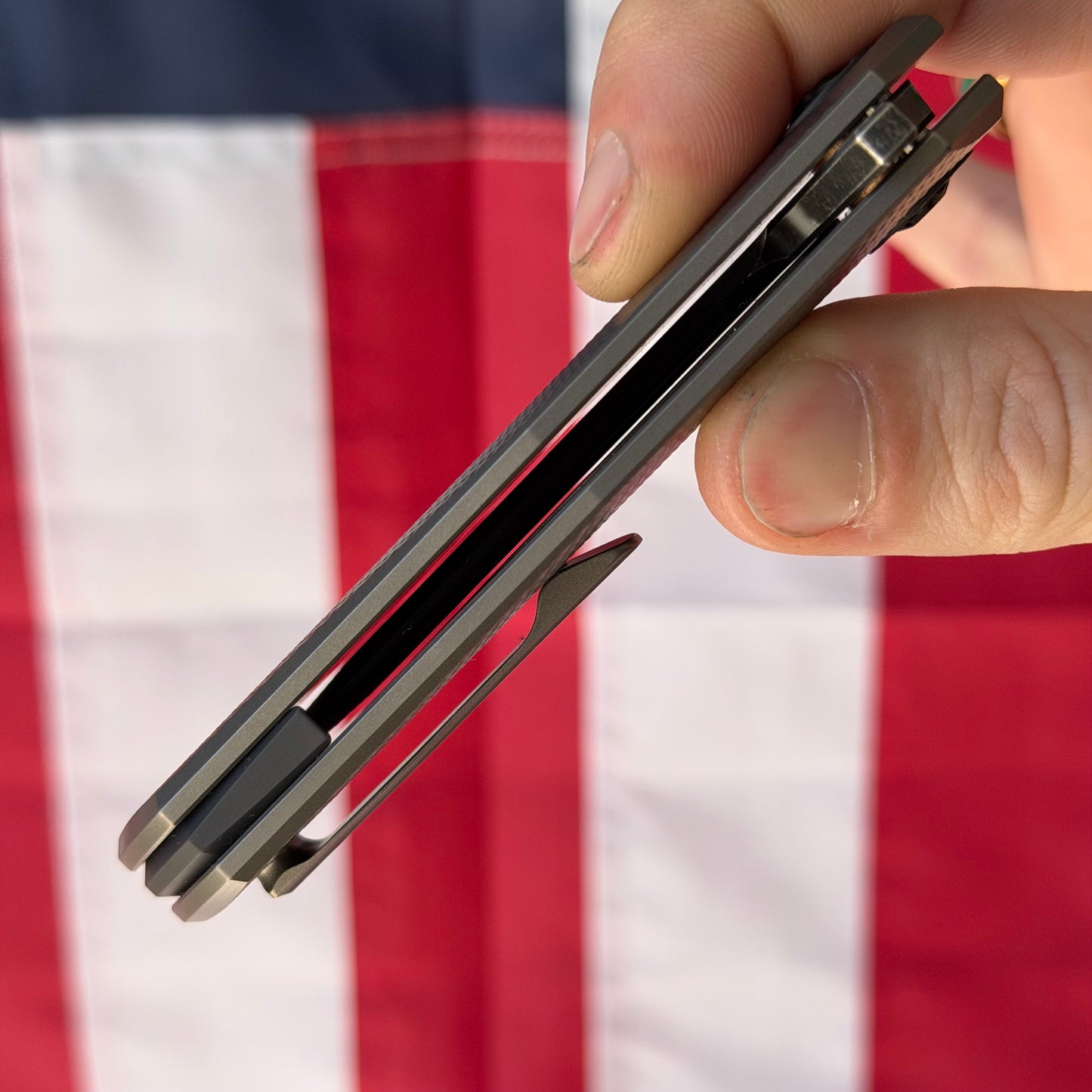 NCC Ragnarok V1 Knife – 3.2” S45VN Harpoon Blade, Gun Metal Gray Titanium, Frame Lock – Made in USA (S/N 157)