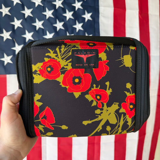 PALADIN33 Infinity Knife Collector Pouch – 6 Knife, Poppies of War – Made in USA (INF-6-POW)