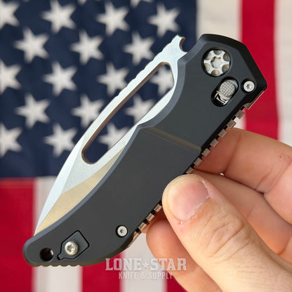 Heretic Koschei - 3.5" MagnaCut Stonewash, Black Chassis, Crossbar Lock - Made in USA (H061-2A)