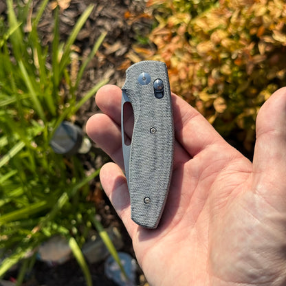 TRM Knives Bulldog Rev. B Folding Knife – Blue Denim Micarta, MagnaCut Steel – Made in USA