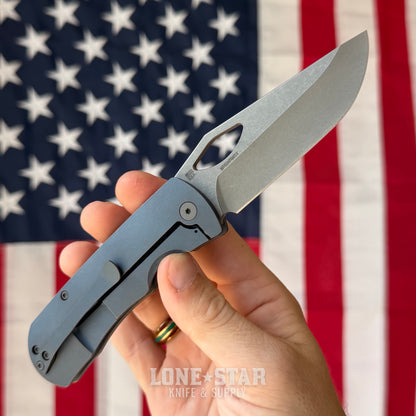 McNees DX Little Dixon 3.25" - MagnaMax, Blue and Bronze Atomic Titanium, Frame Lock - Made in USA (2671)