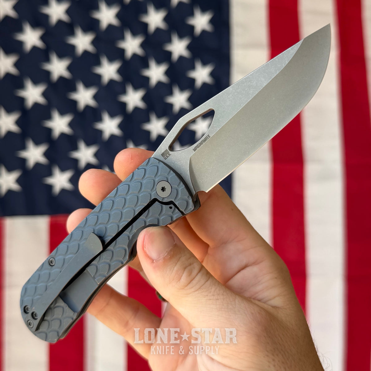 McNees Little Dixon 3.25" Dragonscale - MagnaMax, Blue and Bronze Atomic Titanium, Frame Lock - Made in USA (2676)