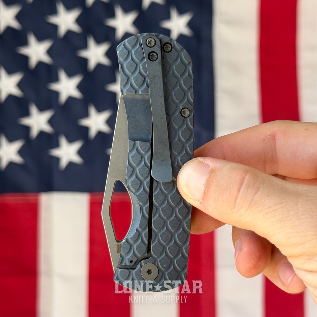 McNees Little Dixon 3.25" Dragonscale - MagnaMax, Blue and Bronze Atomic Titanium, Frame Lock - Made in USA (2676)