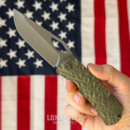 McNees Little Dixon 3.25" Rock - MagnaCut, Green and Blue Atomic Titanium, Frame Lock - Made in USA (2624)