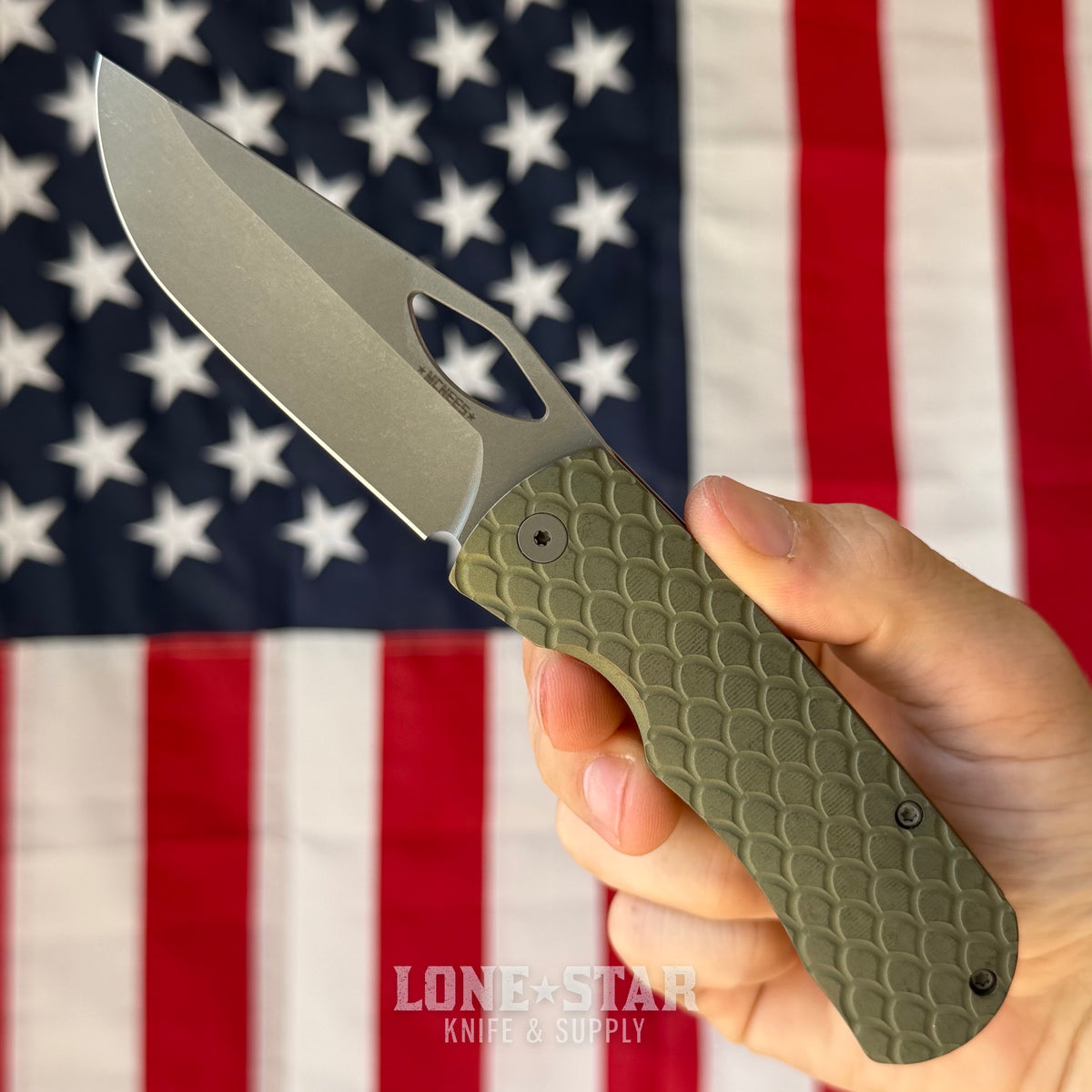 McNees Little Dixon 3.25" Dragonscale - MagnaMax, Green and Bronze Atomic Titanium, Frame Lock - Made in USA (2674)