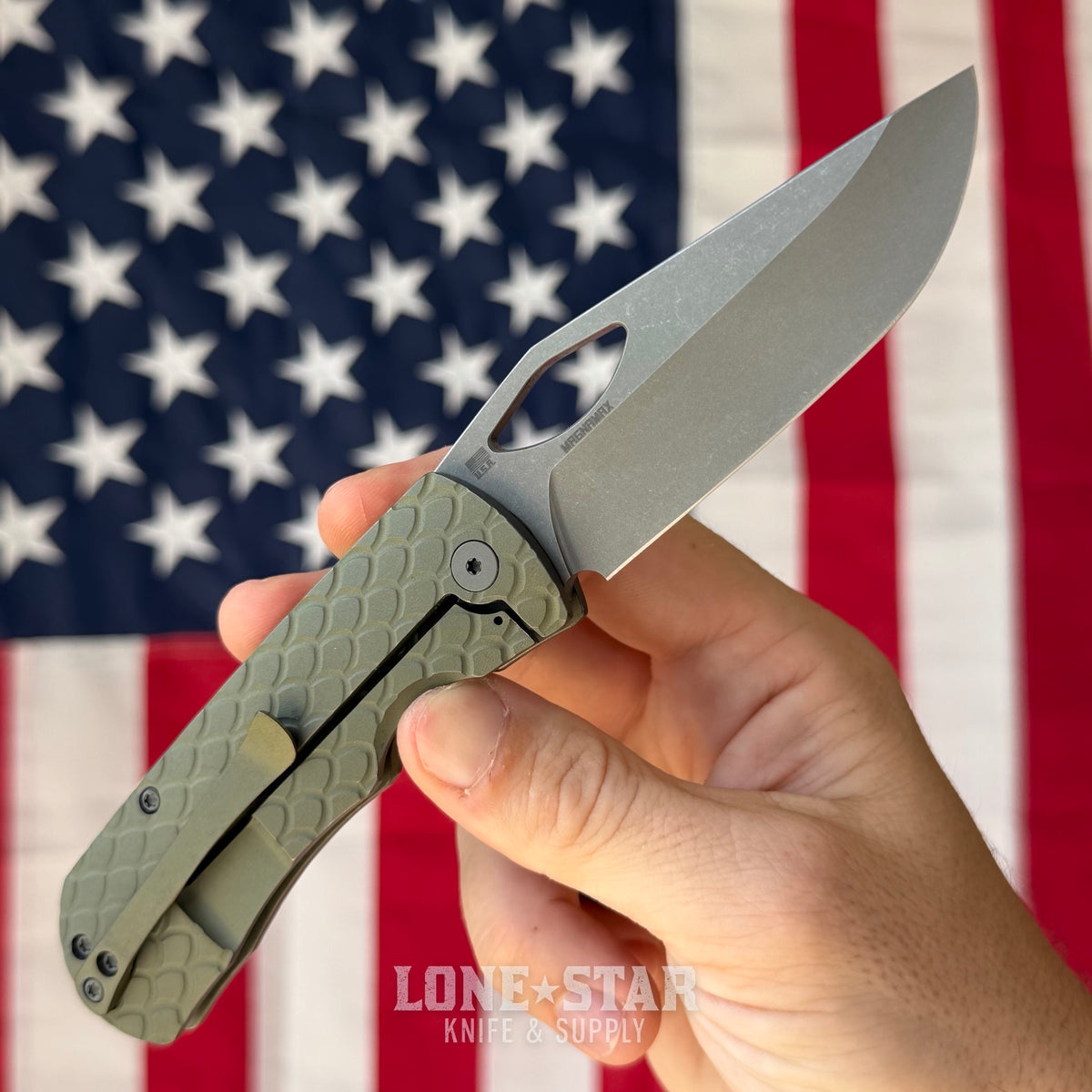 McNees Little Dixon 3.25" Dragonscale - MagnaMax, Green and Bronze Atomic Titanium, Frame Lock - Made in USA (2674)