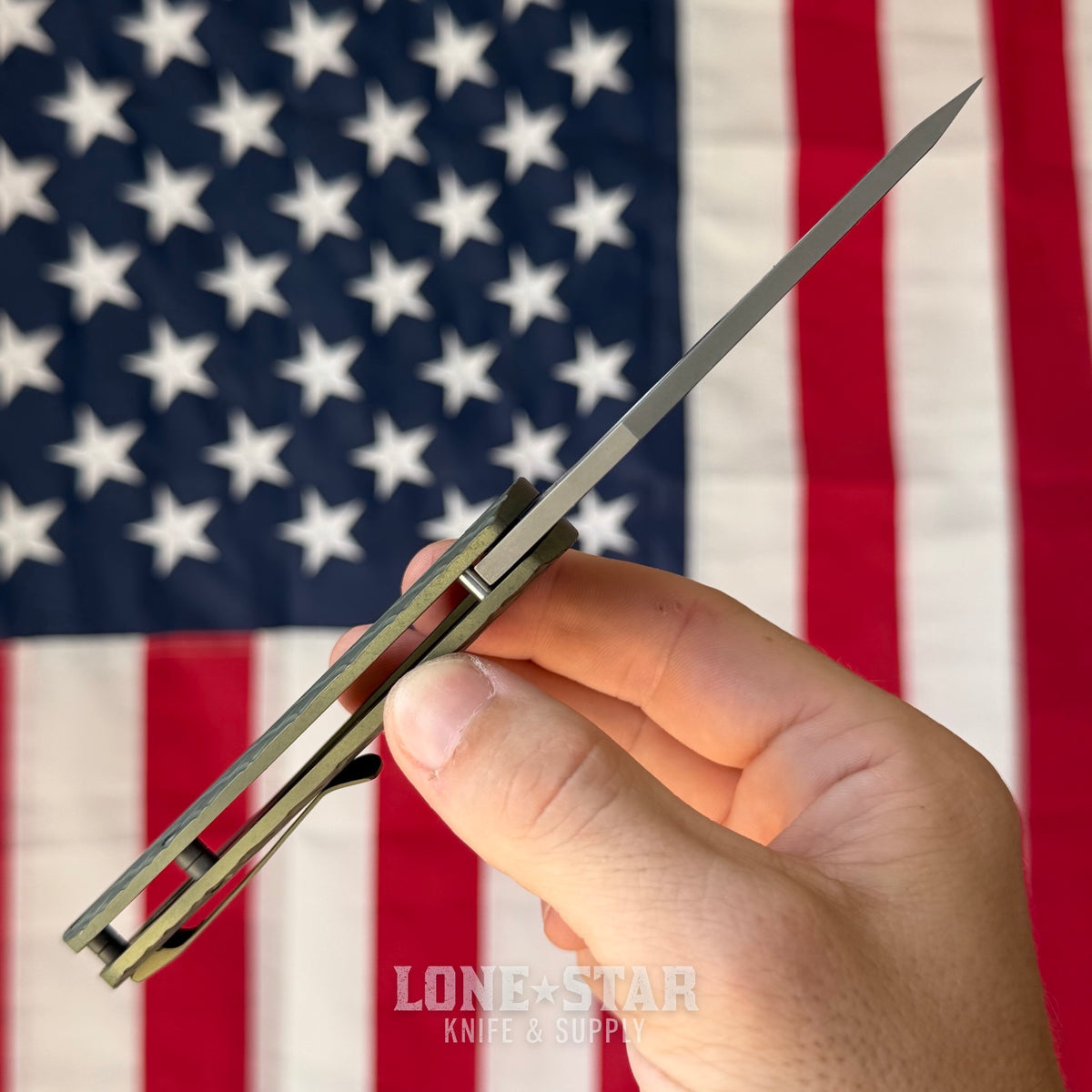 McNees Little Dixon 3.25" Dragonscale - MagnaMax, Green and Bronze Atomic Titanium, Frame Lock - Made in USA (2674)