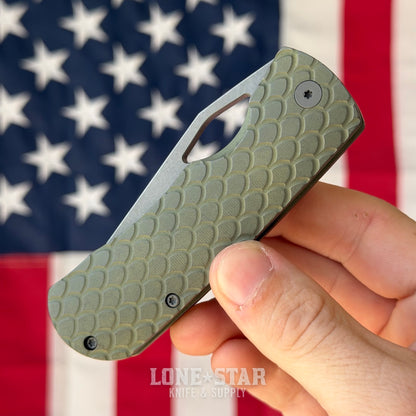 McNees Little Dixon 3.25" Dragonscale - MagnaMax, Green and Bronze Atomic Titanium, Frame Lock - Made in USA (2674)
