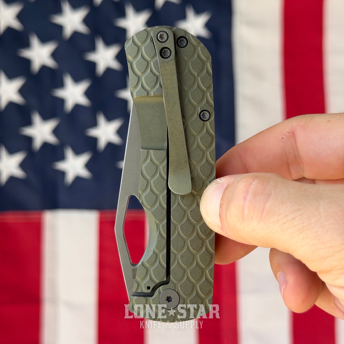 McNees Little Dixon 3.25" Dragonscale - MagnaMax, Green and Bronze Atomic Titanium, Frame Lock - Made in USA (2674)