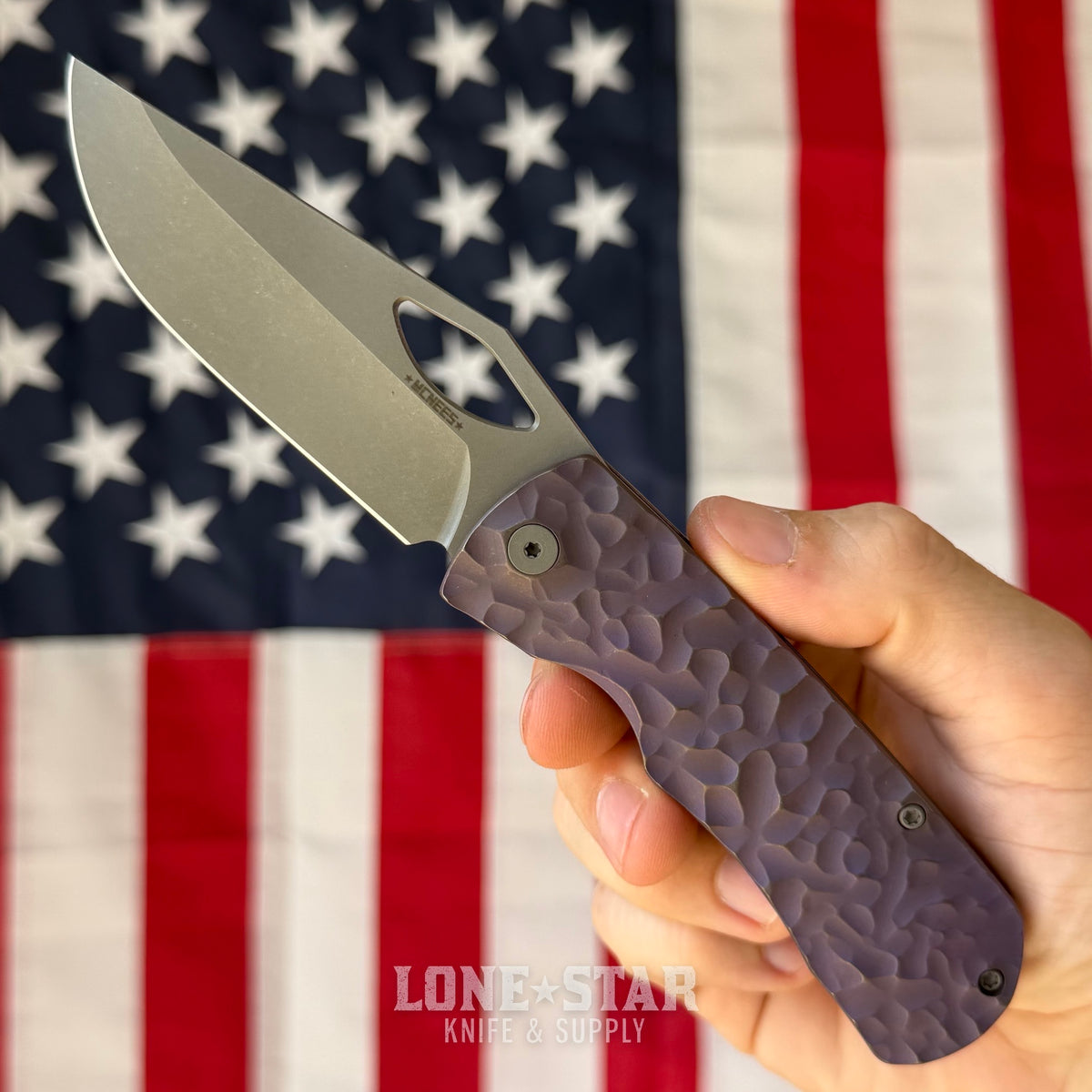 McNees Little Dixon 3.25" Rock - MagnaCut, Violet Atomic Titanium, Frame Lock - Made in USA (2620)