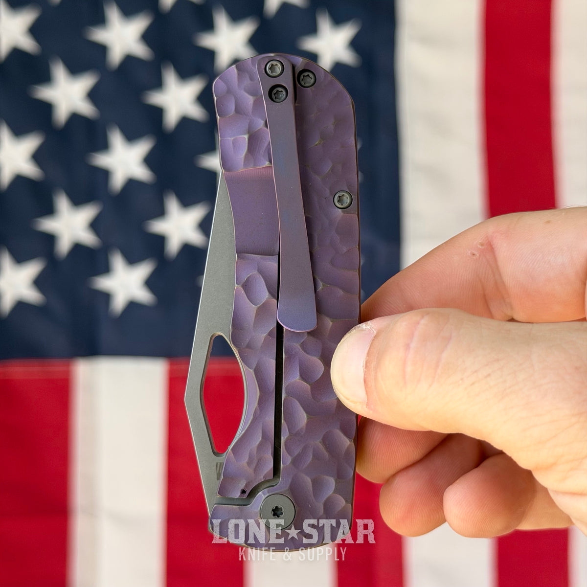 McNees Little Dixon 3.25" Rock - MagnaCut, Violet Atomic Titanium, Frame Lock - Made in USA (2620)