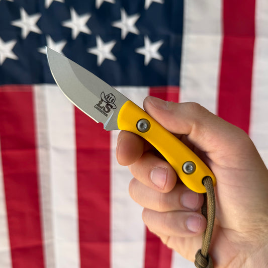 OEG EDC x LSKS Pike 2" Fixed Blade – Texas Yellow G10, MagnaCut – Made in USA (OEG-LS-PIKE)