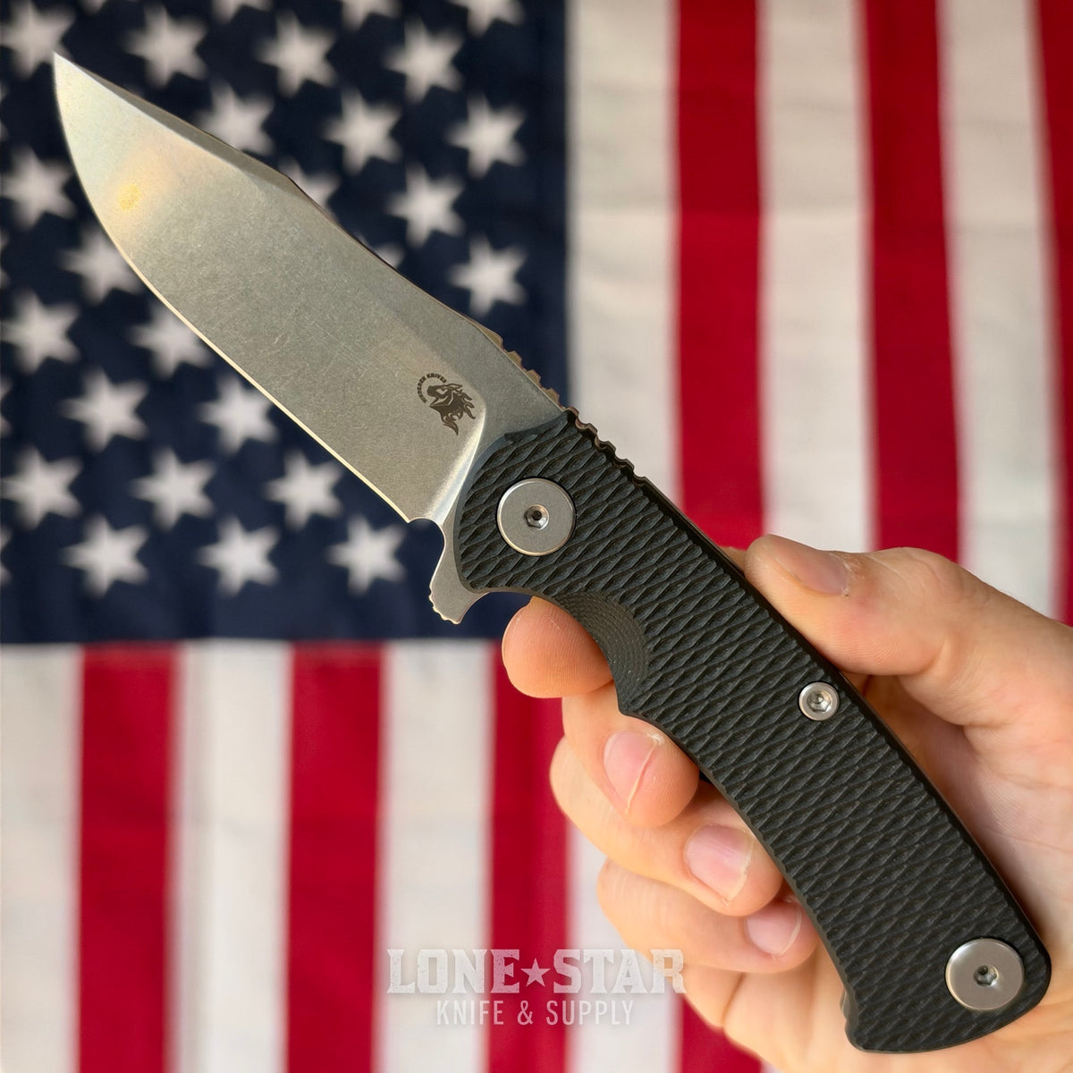 The Back Door: Hinderer Project X - Black G10, 3.66" S45VN Stonewash Clip Point, Working Finish Titanium Frame Lock - Made in USA (Trade In)