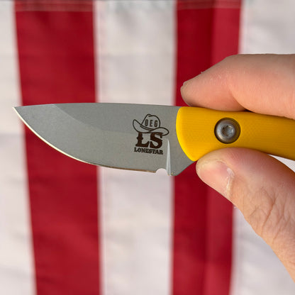 OEG EDCxLSKS Pike 2" Fixed Blade – Texas Yellow G10, MagnaCut – Made in USA (OEG-LS-PIKE)