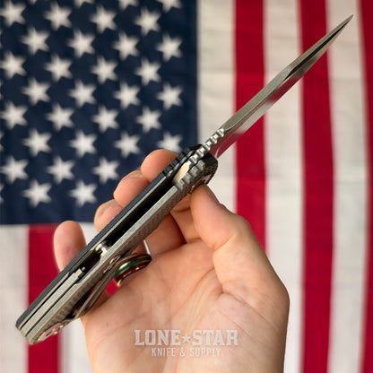 The Back Door: Hinderer Project X - Black G10, 3.66" S45VN Stonewash Clip Point, Working Finish Titanium Frame Lock - Made in USA (Trade In)