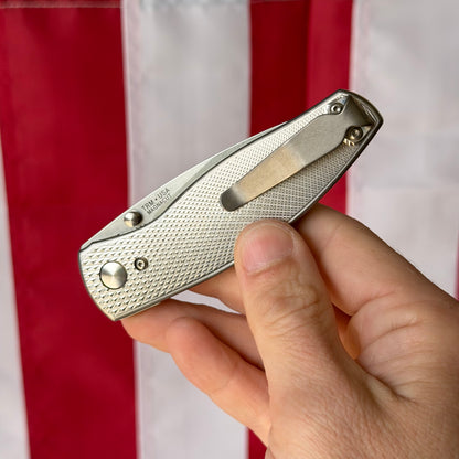 TRM NEUTRON 2 Knife – 3.0” MagnaCut Blade, 3D Contoured Titanium Lizard Skin Scales, Liner Lock – Made in USA