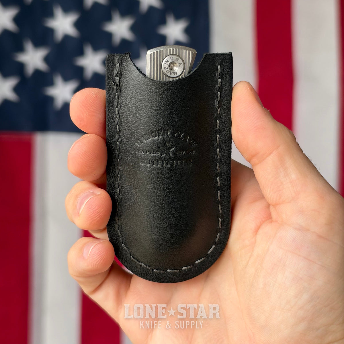 Badger Claw Outfitters Outlaw Black Pocket Slip for American Blade Works Slip Joint - Made in USA (BCO-SLIP-OUTLAW-BLACK)