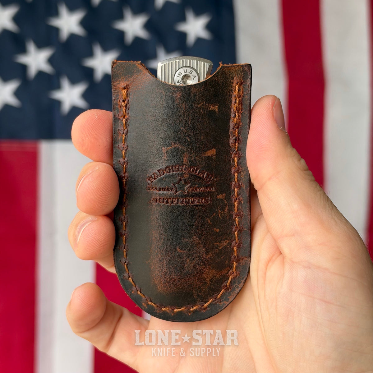 Badger Claw Outfitters Crazy Horse Pocket Slip for American Blade Works Slip Joint - Made in USA (BCO-SLIP-CRAZY-HORSE)