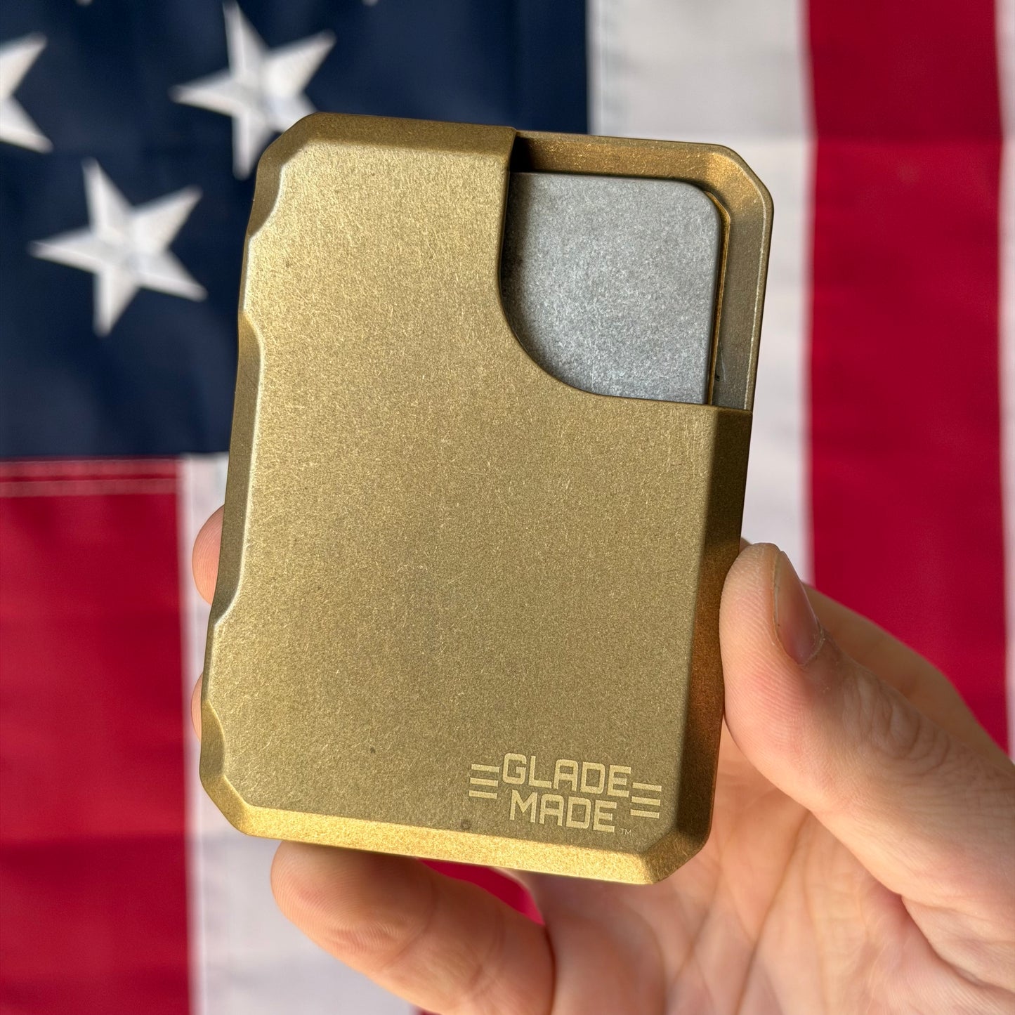 Glade Made Wallet – Brass – Made in USA (GM-BRASS)