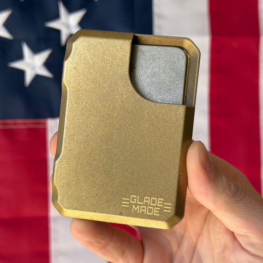 Glade Made Wallet – Brass – Made in USA (GM-BRASS)