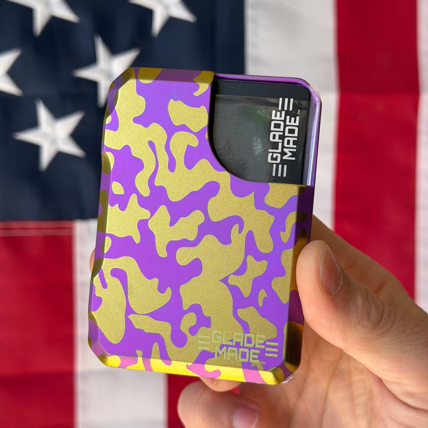 Glade Made Wallet – Splatter Titanium – Made in USA (GM-TI-SPLATTER)
