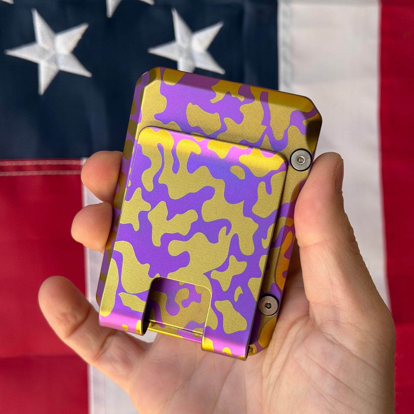 Glade Made Wallet – Splatter Titanium – Made in USA (GM-TI-SPLATTER)