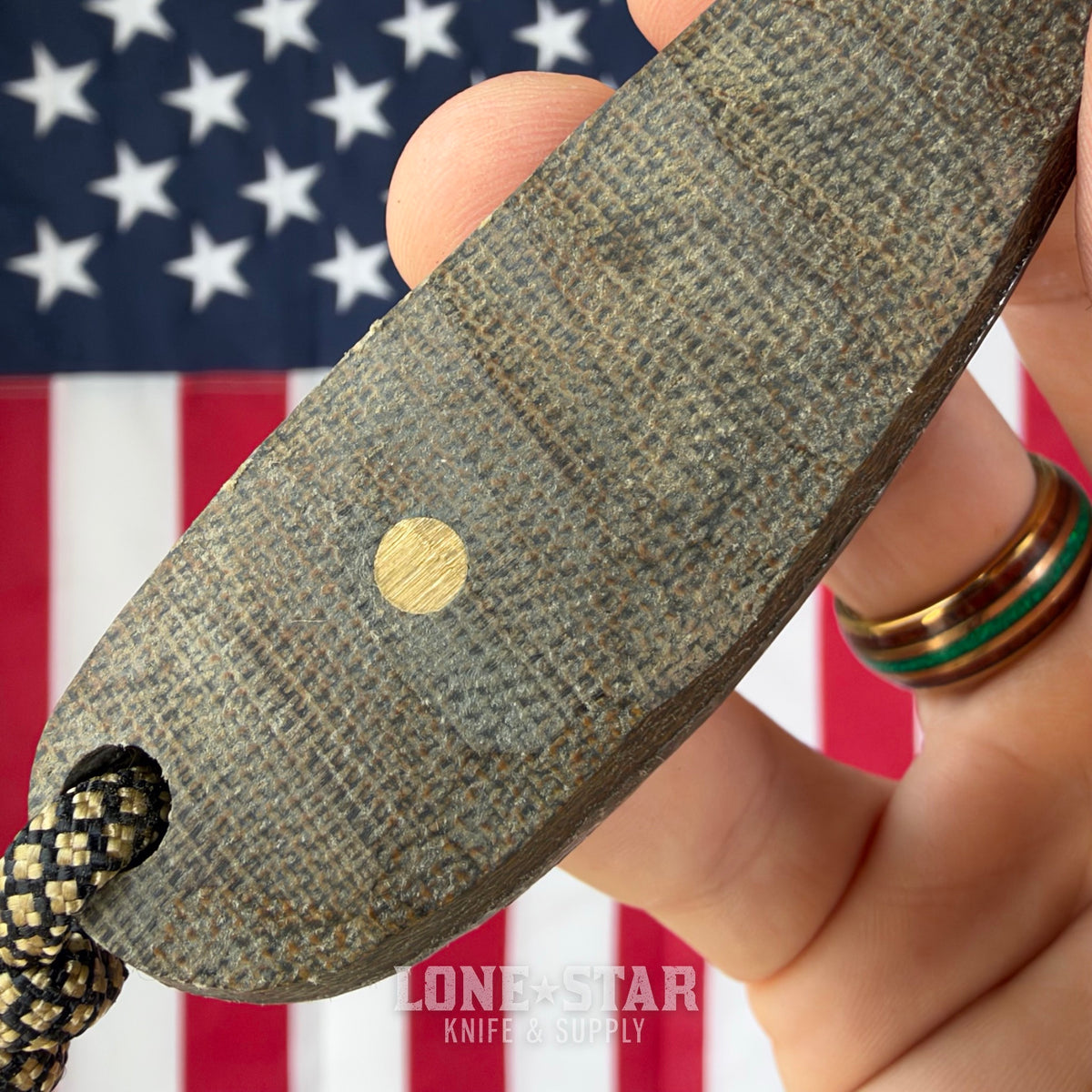 Farmer Made EDC John 001 Fixed Blade - 4" 1095 Drop Point, Green Micarta - Made in USA (FM-JOHN-001)