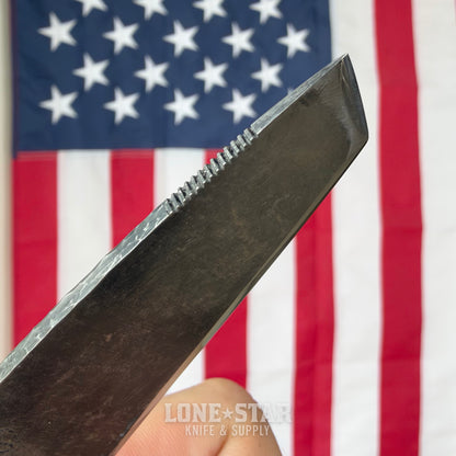 Farmer Made EDC Little Boss 002 Fixed Blade - 3" 1095 Tanto, Multicolor Micarta - Made in USA (FM-LITTLEBOSS-002)