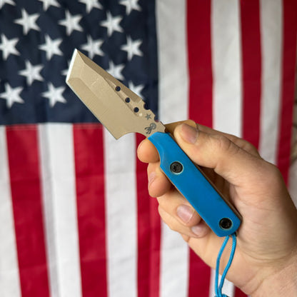 Severed Metal Works Zealot Fixed Blade – 2.5” Tanto Blade, 80CrV2 Steel, Micarta Scales – Made in USA