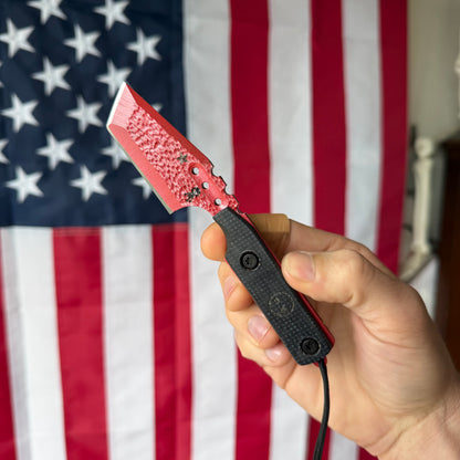Severed Metal Works Zealot Fixed Blade – 2.5” Tanto Blade, 80CrV2 Steel, Micarta Scales – Made in USA