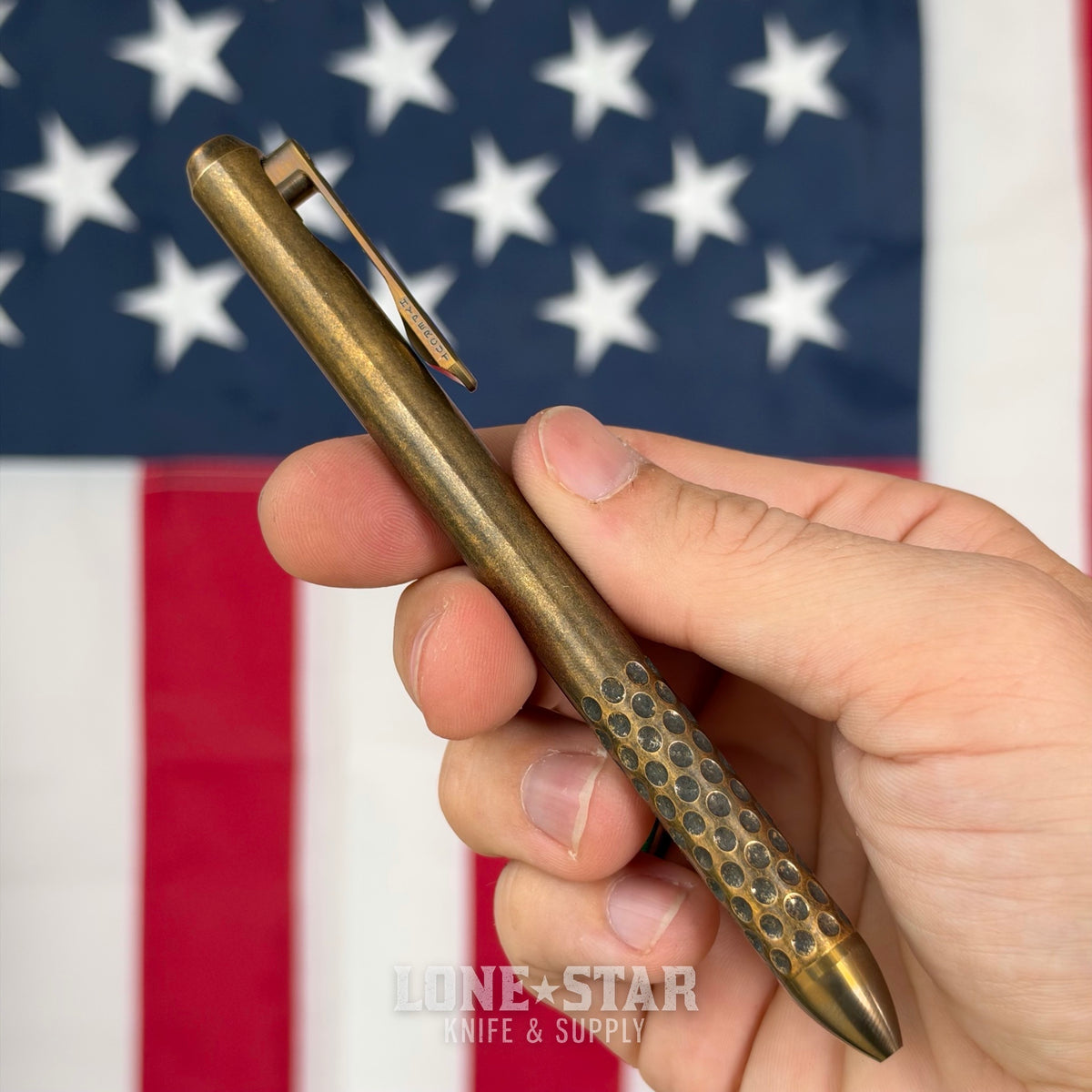 Hypercut MFG Nackt Pen, Machined Brass Bolt Action, Pilot G2 Refill - Made in USA (HC-NACKT-BRASS)