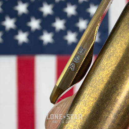 Hypercut MFG Nackt Pen, Machined Brass Bolt Action, Pilot G2 Refill - Made in USA (HC-NACKT-BRASS)