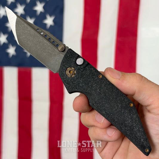Hypercut MFG Dharma Manual Serial 0290 - 3.2" S45VN Tanto, Black Glass Composite, Bronze Hardware - Made in USA (HC-DHARMA-MAN-0290)