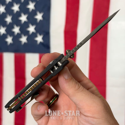 Hypercut MFG Dharma Manual Serial 0290 - 3.2" S45VN Tanto, Black Glass Composite, Bronze Hardware - Made in USA (HC-DHARMA-MAN-0290)