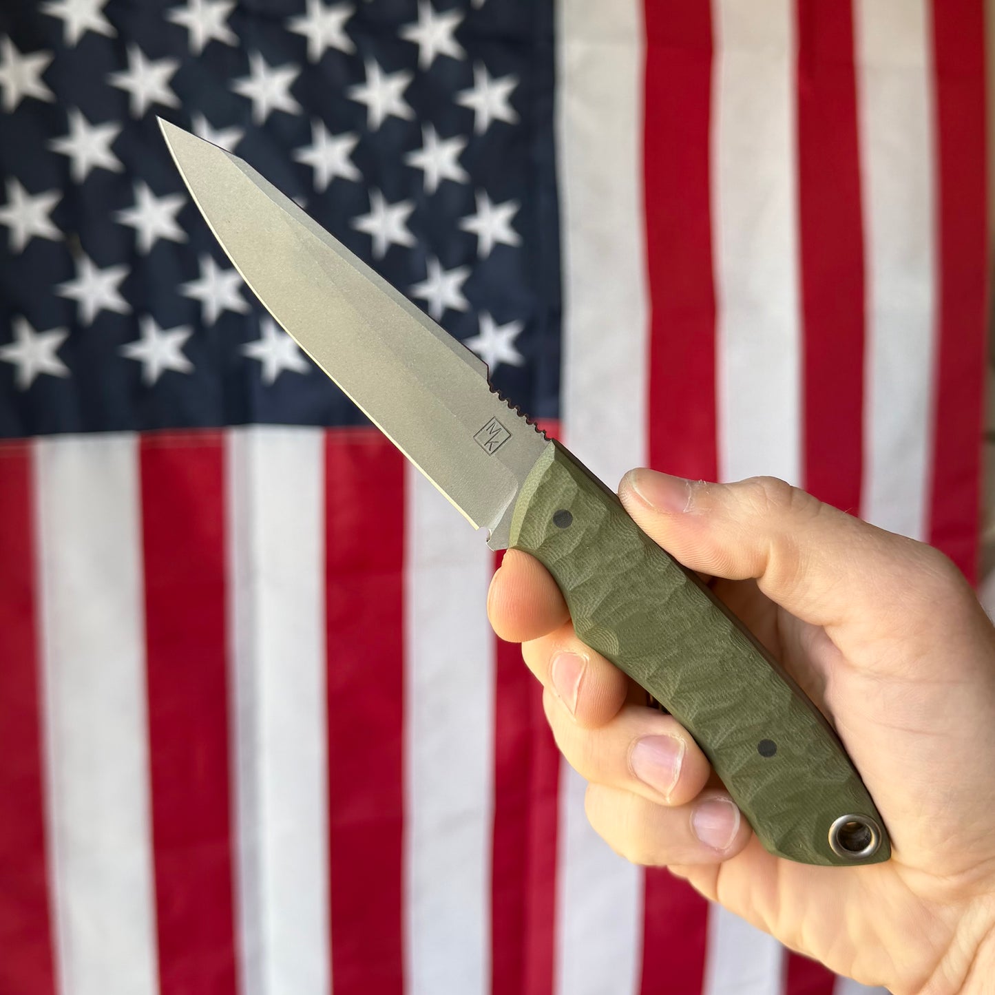 Maximus Knives Big Mamba 4" Fixed Blade – Rock Textured G10, 80CrV2, Sabre Grind Reverse Tanto – Made in USA (MK-BIGMAMBA)