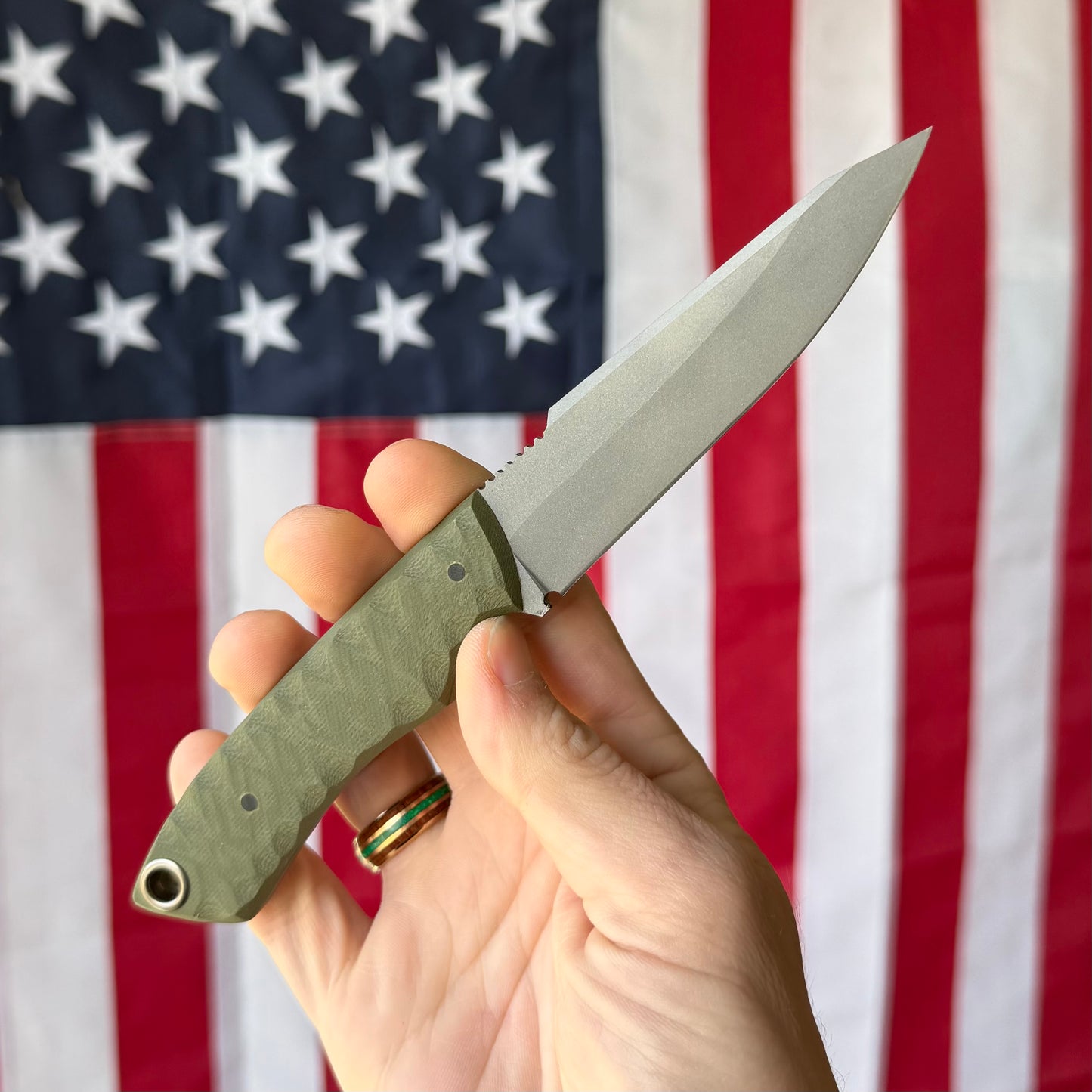Maximus Knives Big Mamba 4" Fixed Blade – Rock Textured G10, 80CrV2, Sabre Grind Reverse Tanto – Made in USA (MK-BIGMAMBA)