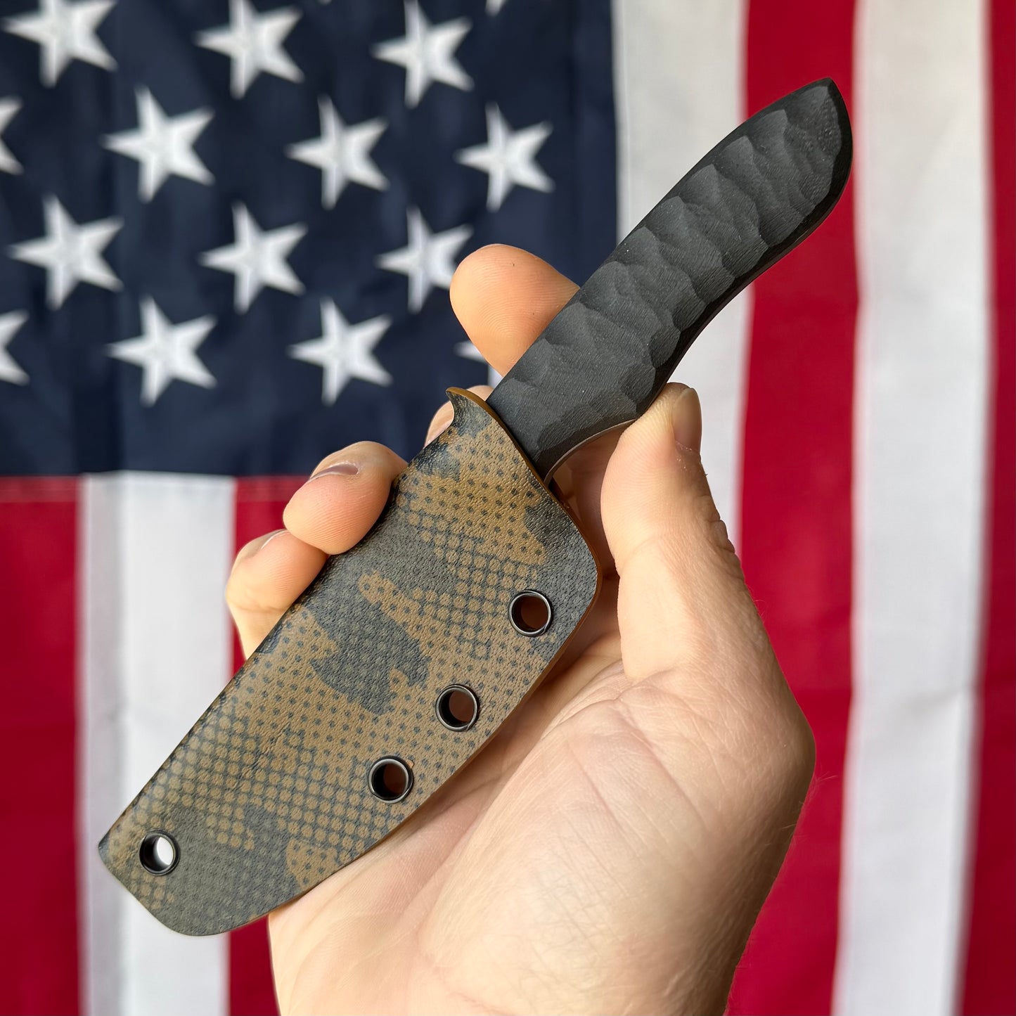 Maximus Knives Mamba EDC 2.8" Fixed Blade – Rock Textured G10, 80CrV2, Sabre Grind Reverse Tanto – Made in USA (MK-EDC)