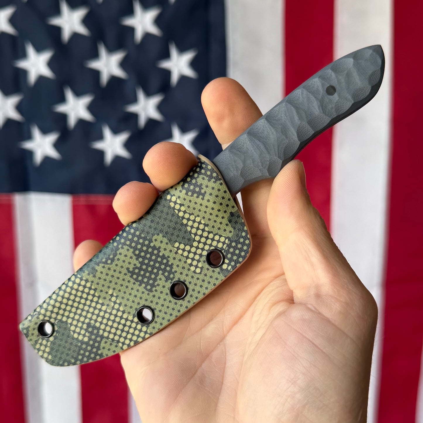 Maximus Knives Mamba EDC 2.8" Fixed Blade – Rock Textured G10, 80CrV2, Sabre Grind Reverse Tanto – Made in USA (MK-EDC)