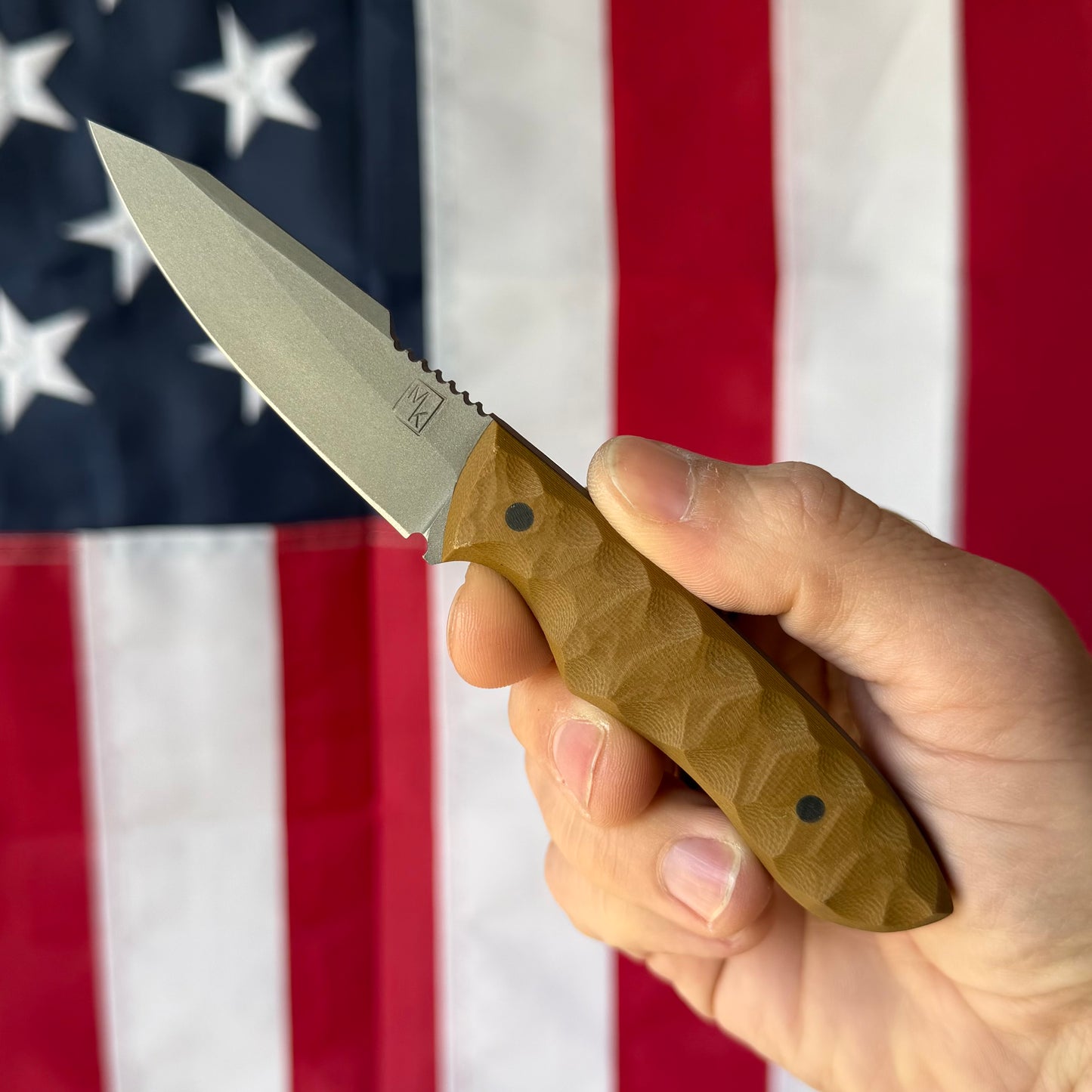 Maximus Knives Mamba EDC 2.8" Fixed Blade – Rock Textured G10, 80CrV2, Sabre Grind Reverse Tanto – Made in USA (MK-EDC)