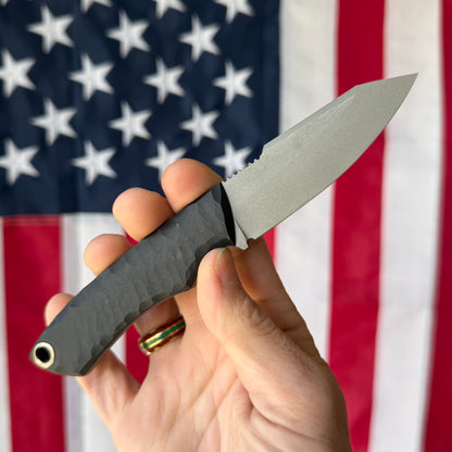 Maximus Knives Mamba Hybrid 3" Fixed Blade – Rock Textured G10, 80CrV2, Sabre Grind Reverse Tanto – Made in USA (MK-HYBRID)