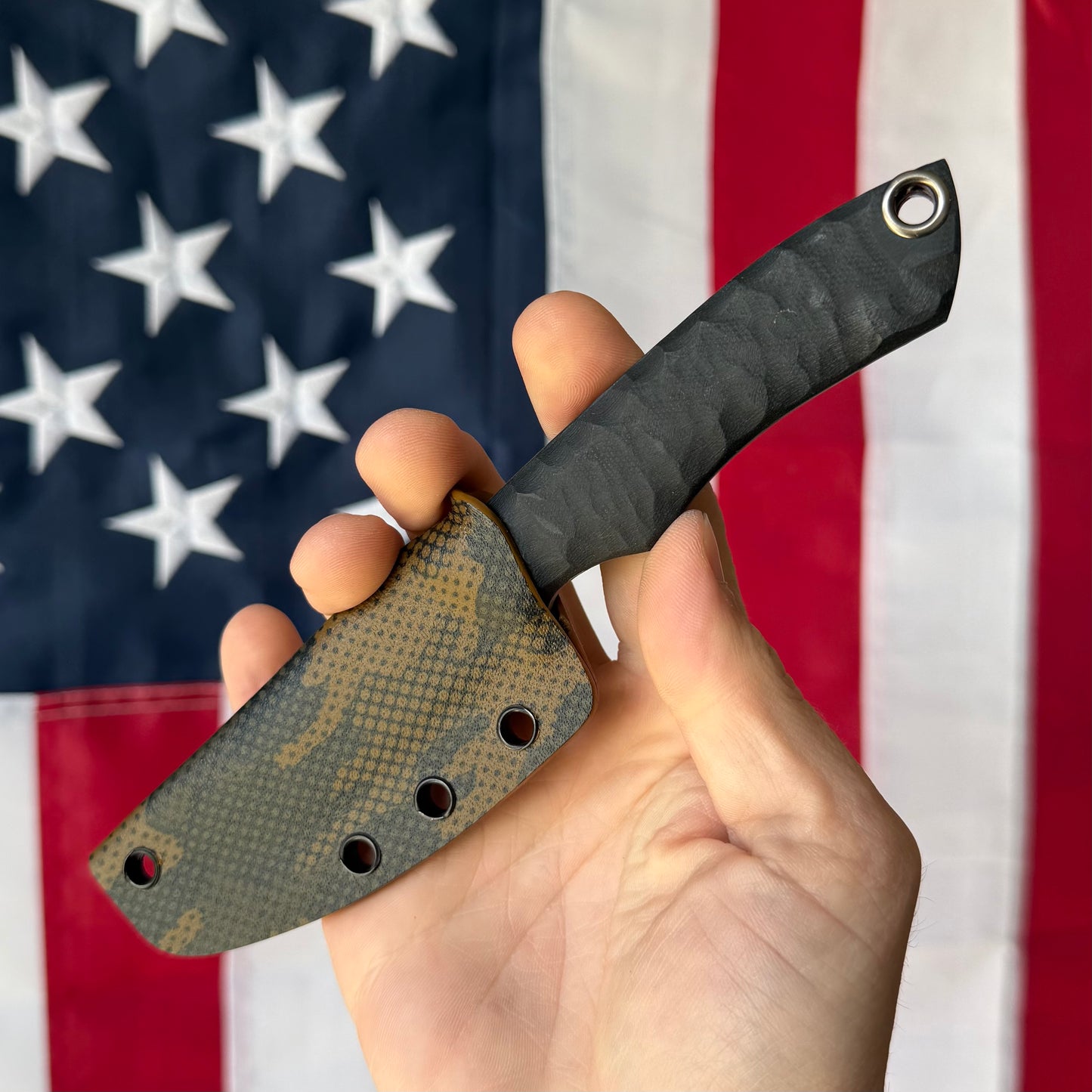 Maximus Knives Mamba Hybrid 3" Fixed Blade – Rock Textured G10, 80CrV2, Sabre Grind Reverse Tanto – Made in USA (MK-HYBRID)