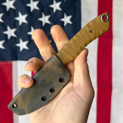 Maximus Knives Mamba Hybrid 3" Fixed Blade – Rock Textured G10, 80CrV2, Sabre Grind Reverse Tanto – Made in USA (MK-HYBRID)