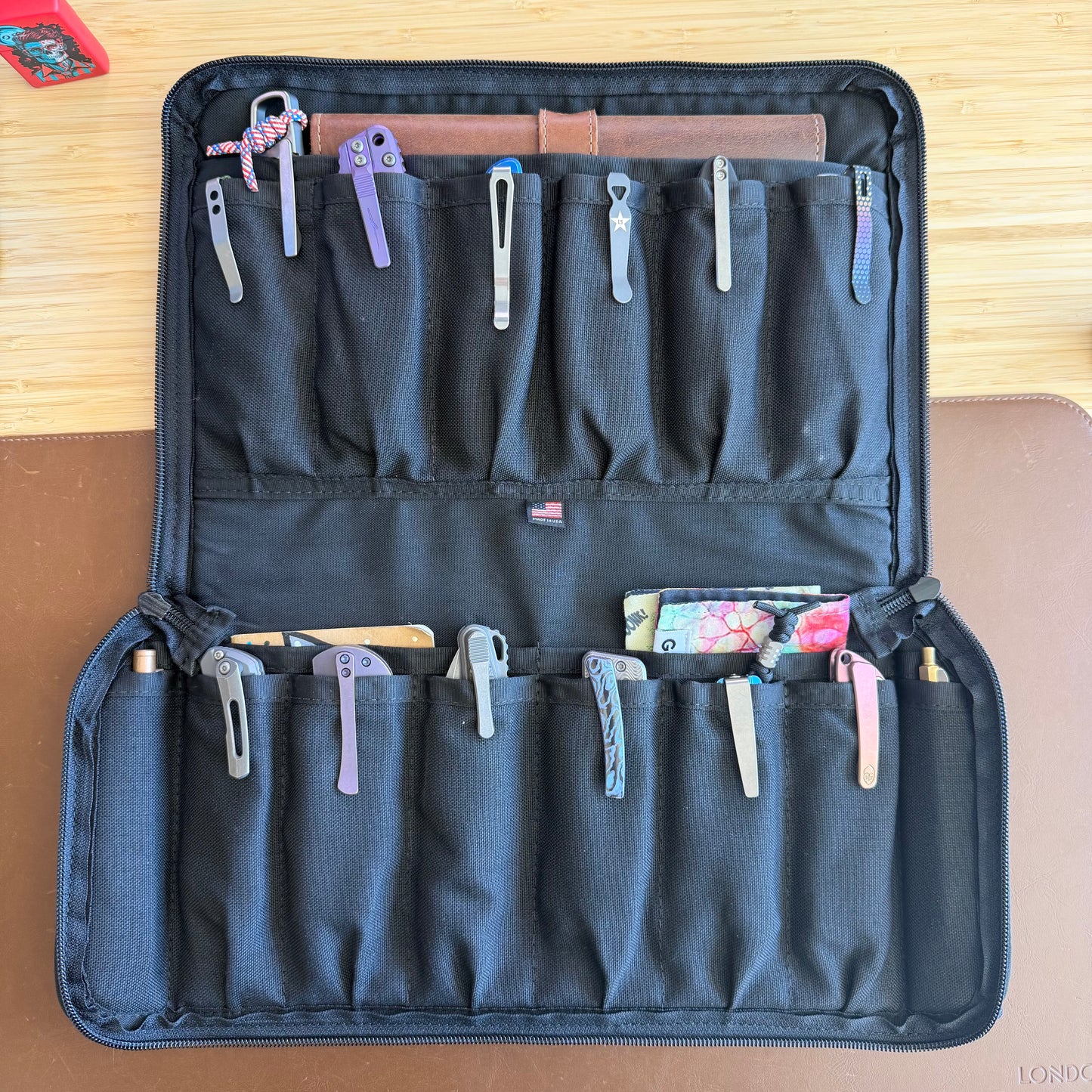 PALADIN33 Infinity Knife Collector Pouch – 12 Knife Capacity, Poppies of War – Made in USA (INF-12-POW)