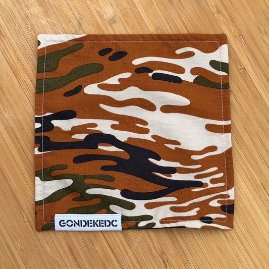 GondekEDC Orange Camo Days Hamilton Hank 7x7 – Cotton & Microfiber Handkerchief – Made in USA