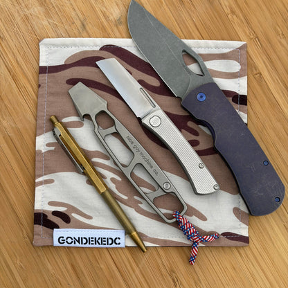 GondekEDC Brown Camo Days Hamilton Hank 7x7 – Cotton & Microfiber Handkerchief – Made in USA