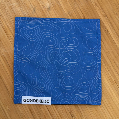GondekEDC Topo 2.0 Blue Hamilton Hank 7x7 – Cotton & Microfiber Handkerchief – Made in USA